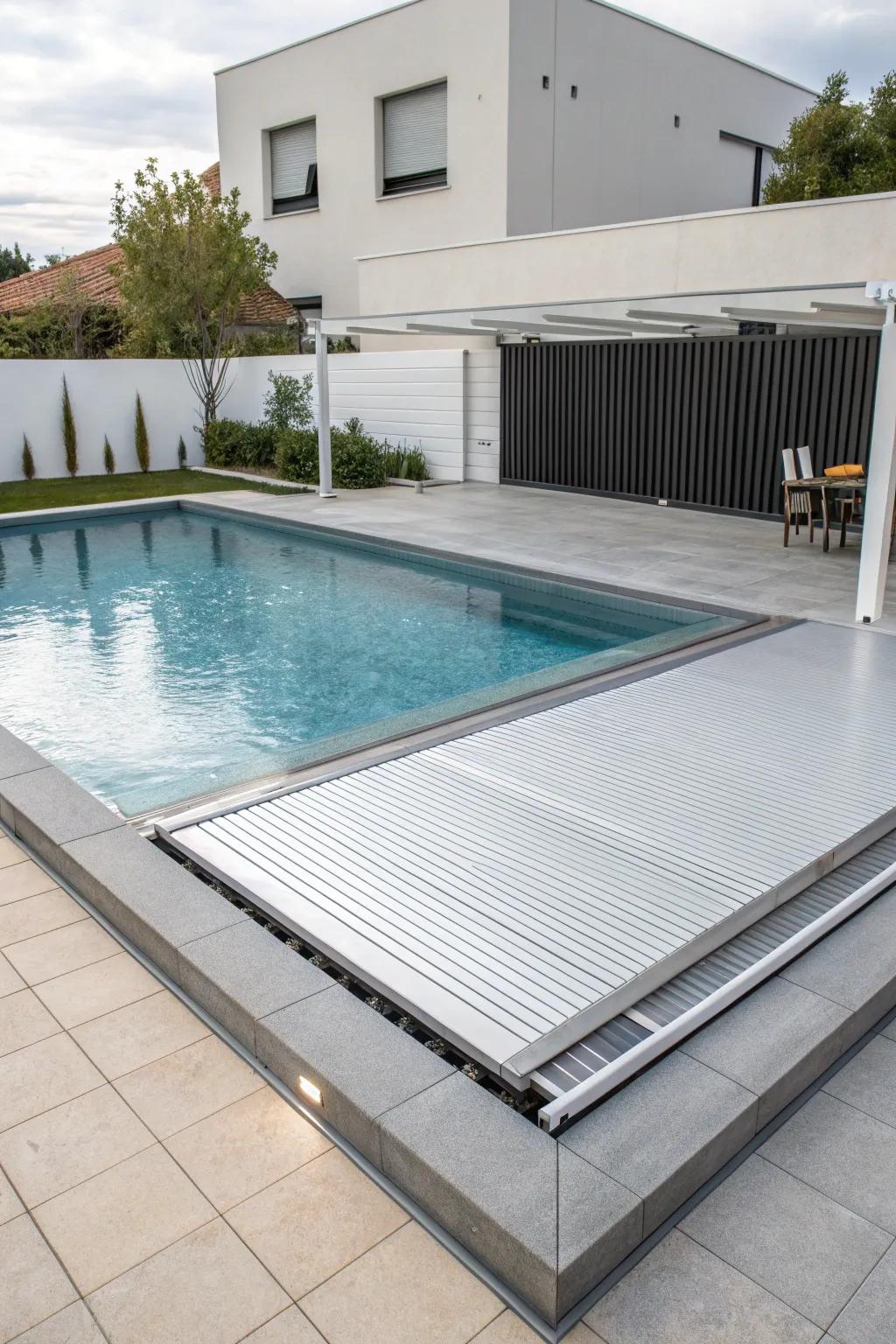Contemporary chic with a modern aluminum cover