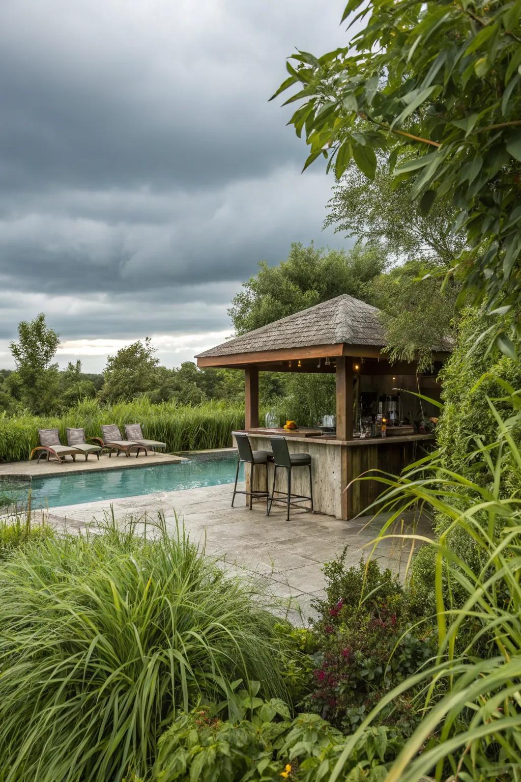 A secluded hidden bar nook for intimate gatherings.