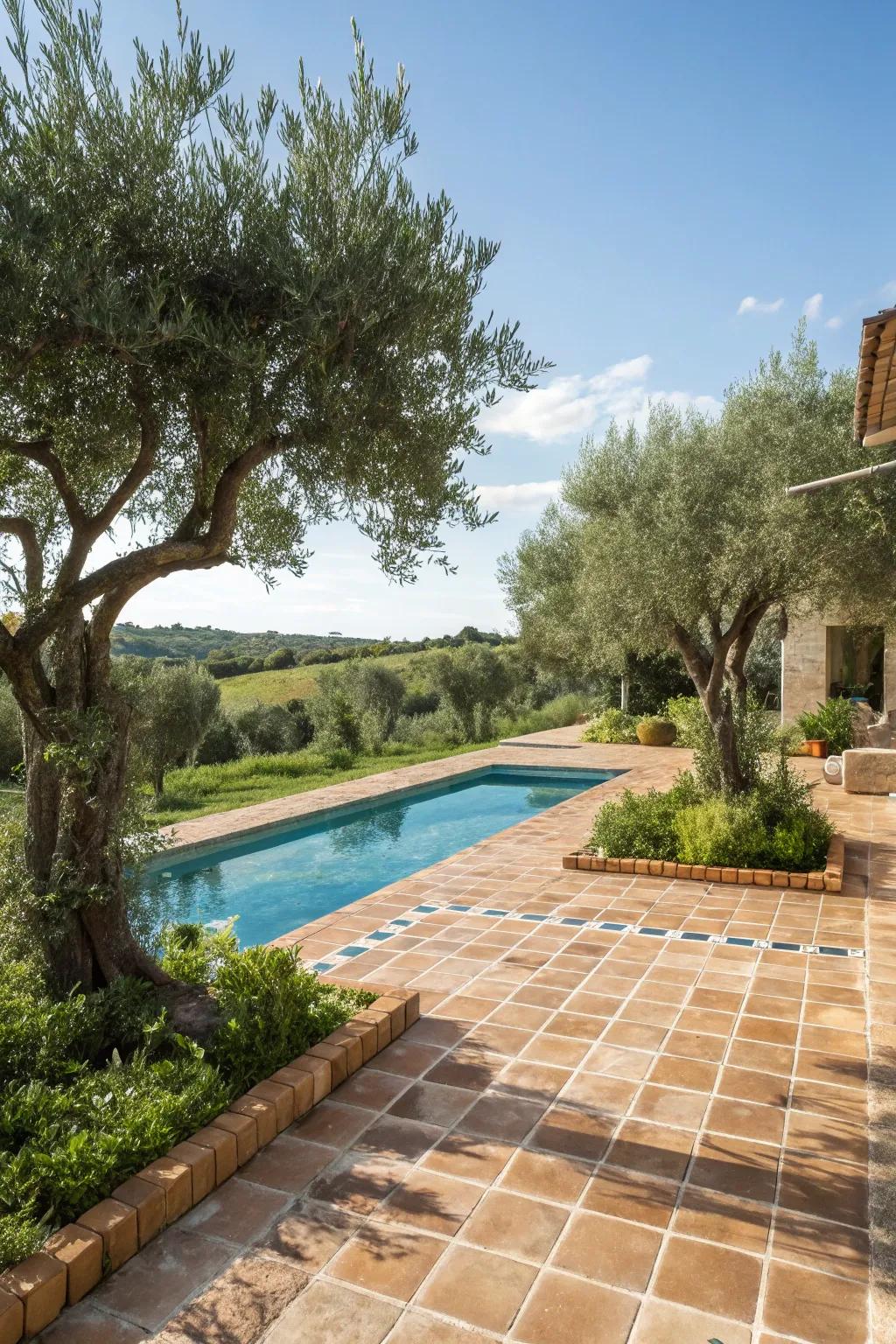 Bring the Mediterranean to your backyard with stylish tiles.