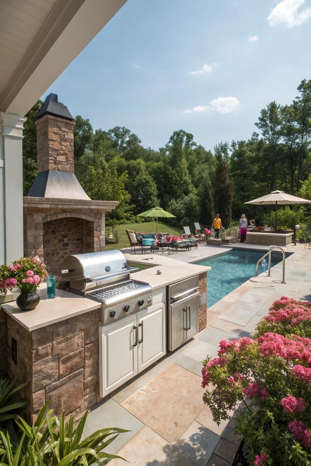 Transform your space with an outdoor kitchen.