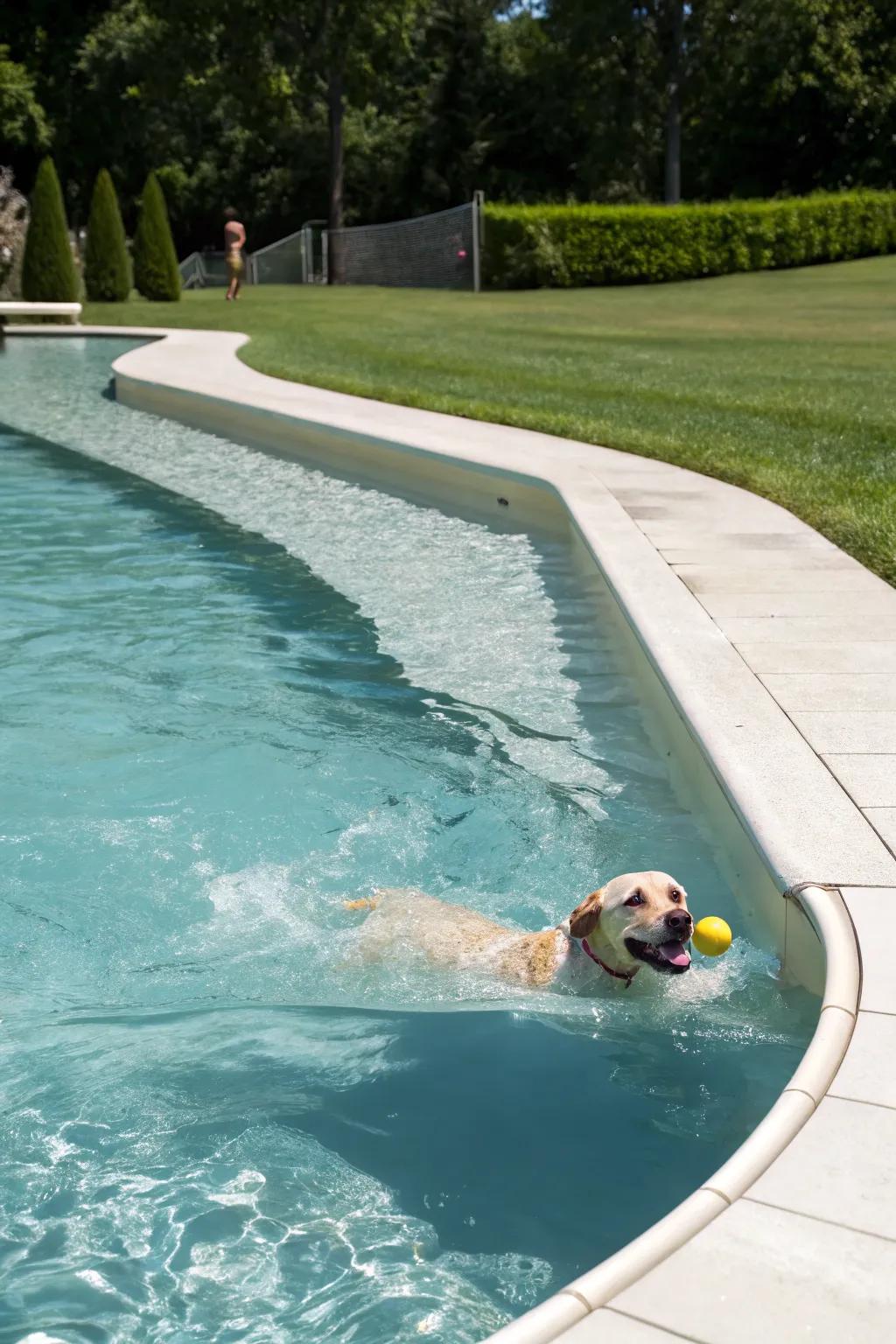 A pet-friendly pool with easy access for your furry companions.
