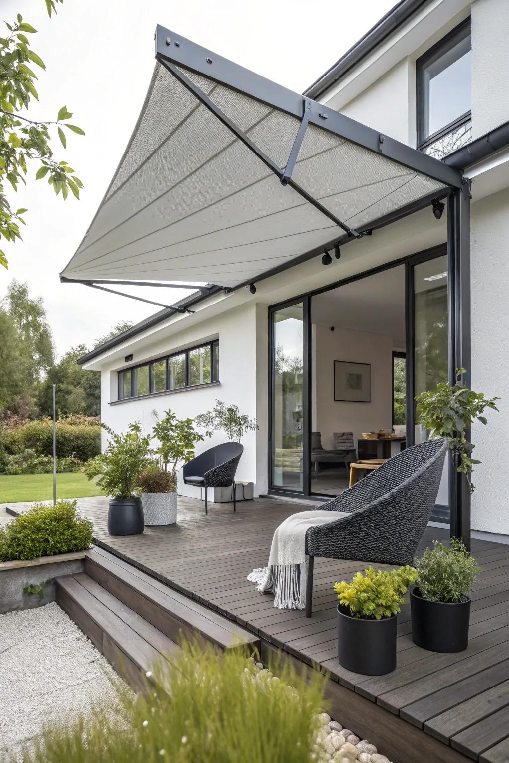 An origami-inspired canopy for flexible shading.