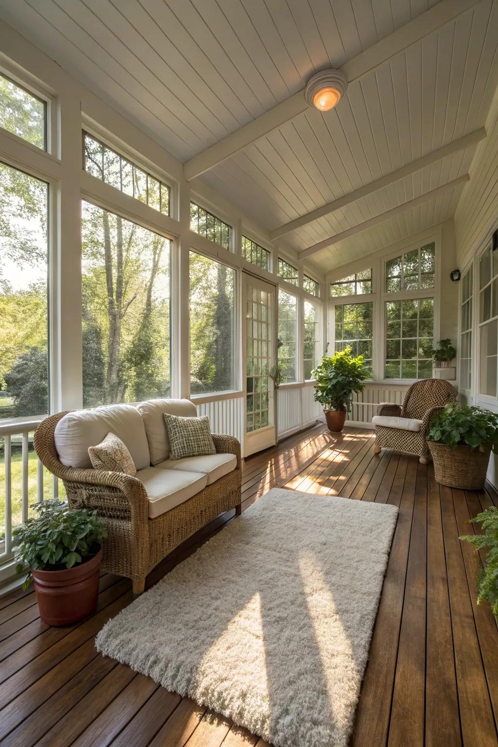 Hardwood flooring adds elegance and durability.
