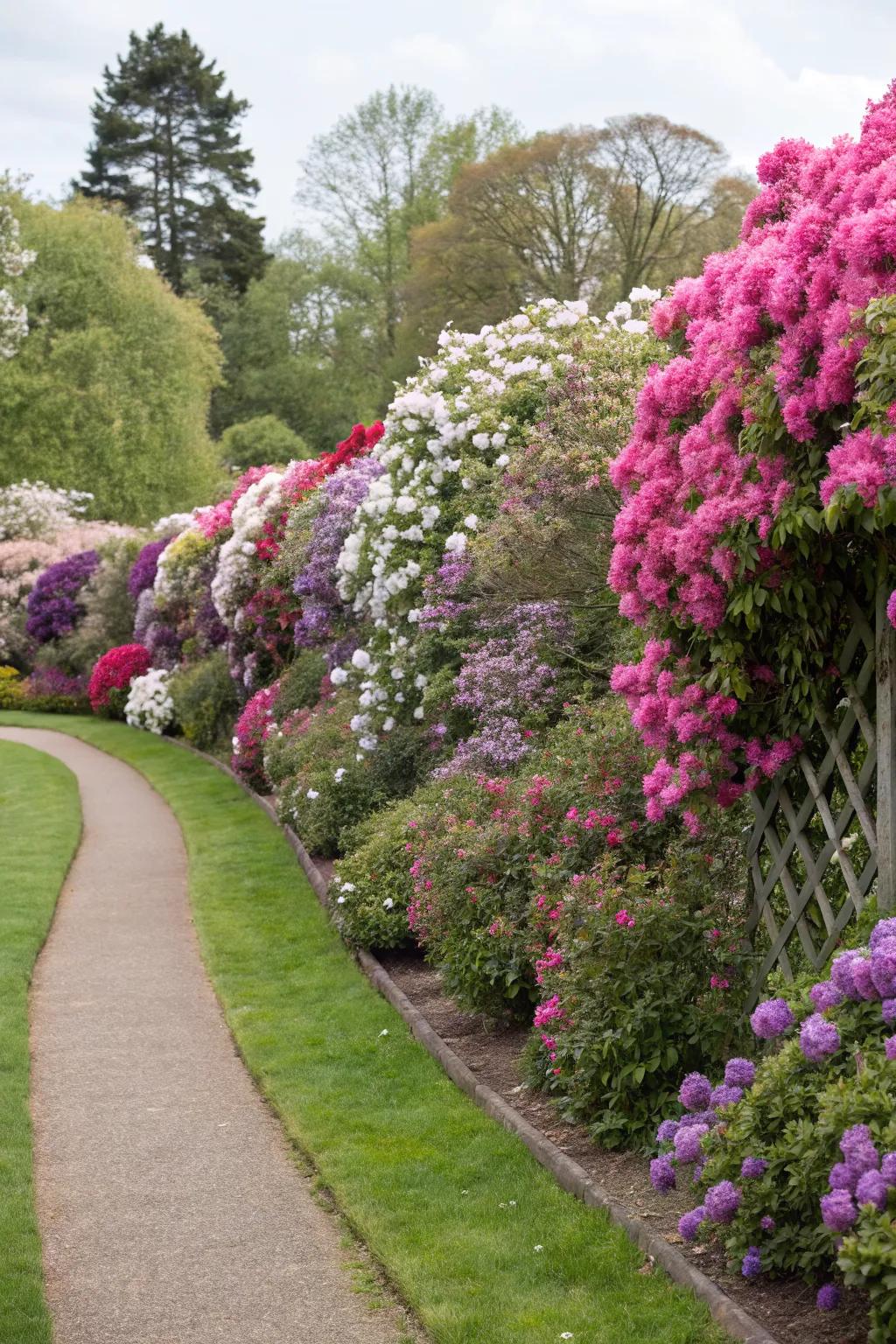 Flowering shrubs add color and privacy to your landscape.