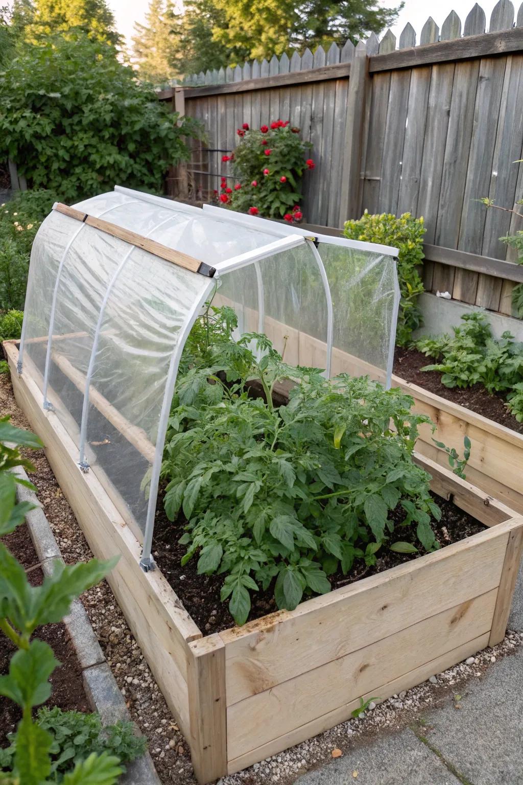 Cold frames provide protection and extend the growing season.