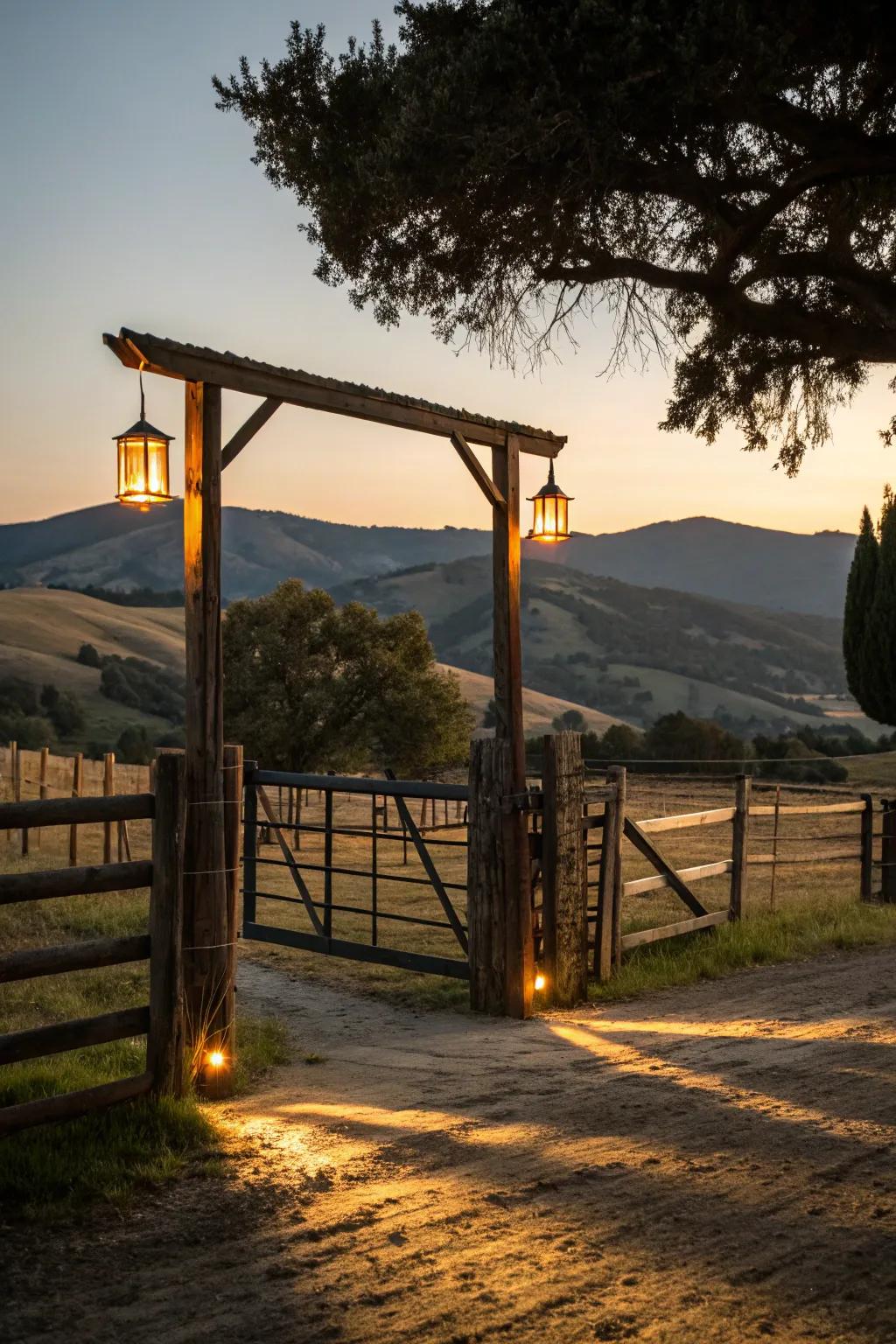 Integrated lighting adds drama and functionality to your gate.