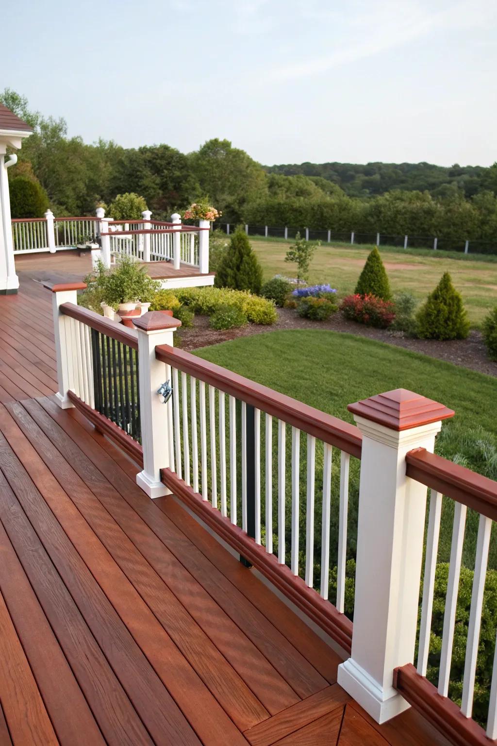Add a splash of color with painted accent railings.