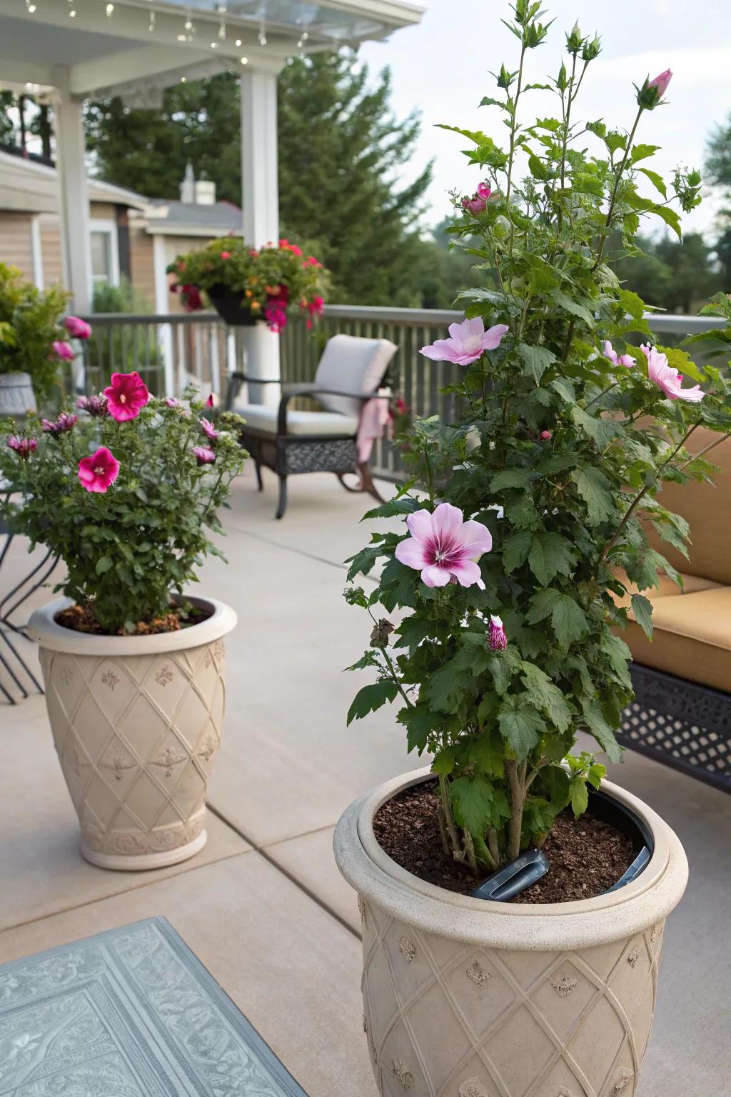 Add portable beauty with container gardening.
