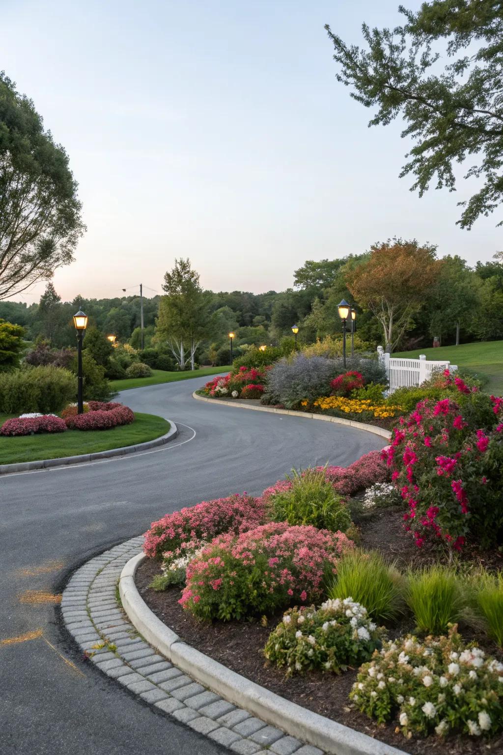 Seasonal colors keep your driveway vibrant year-round.