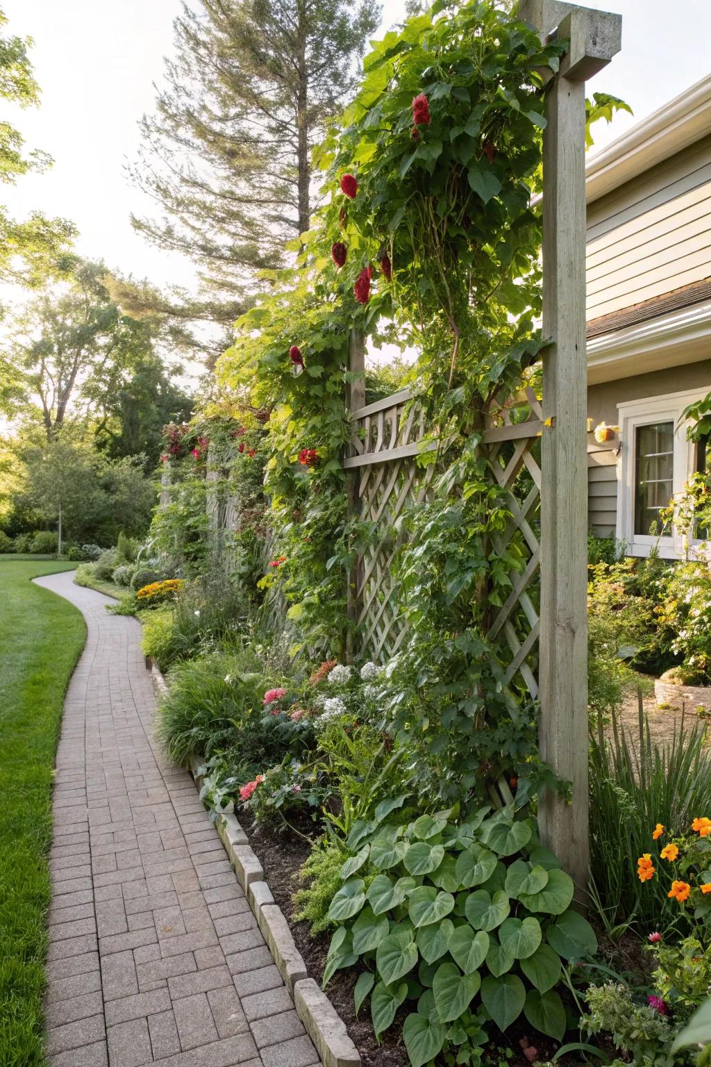 Vertical gardens offering a modern and green boundary solution.