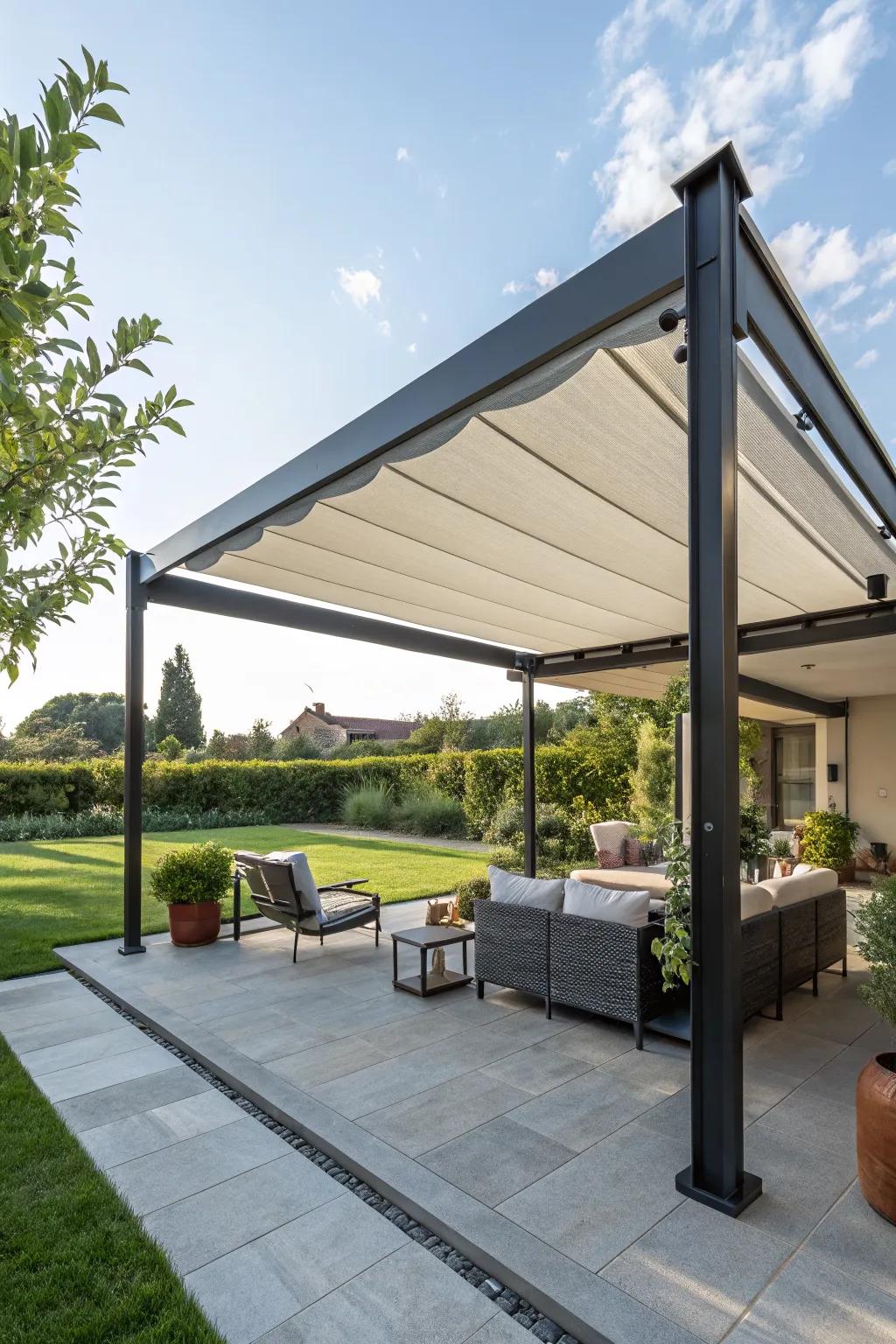 Retractable canopy pergolas provide flexible and stylish shading solutions.