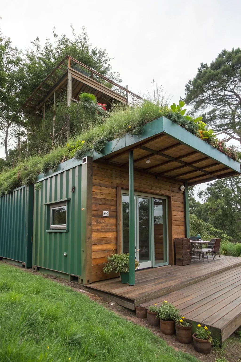 Eco-friendly foundations promote sustainability in container projects.