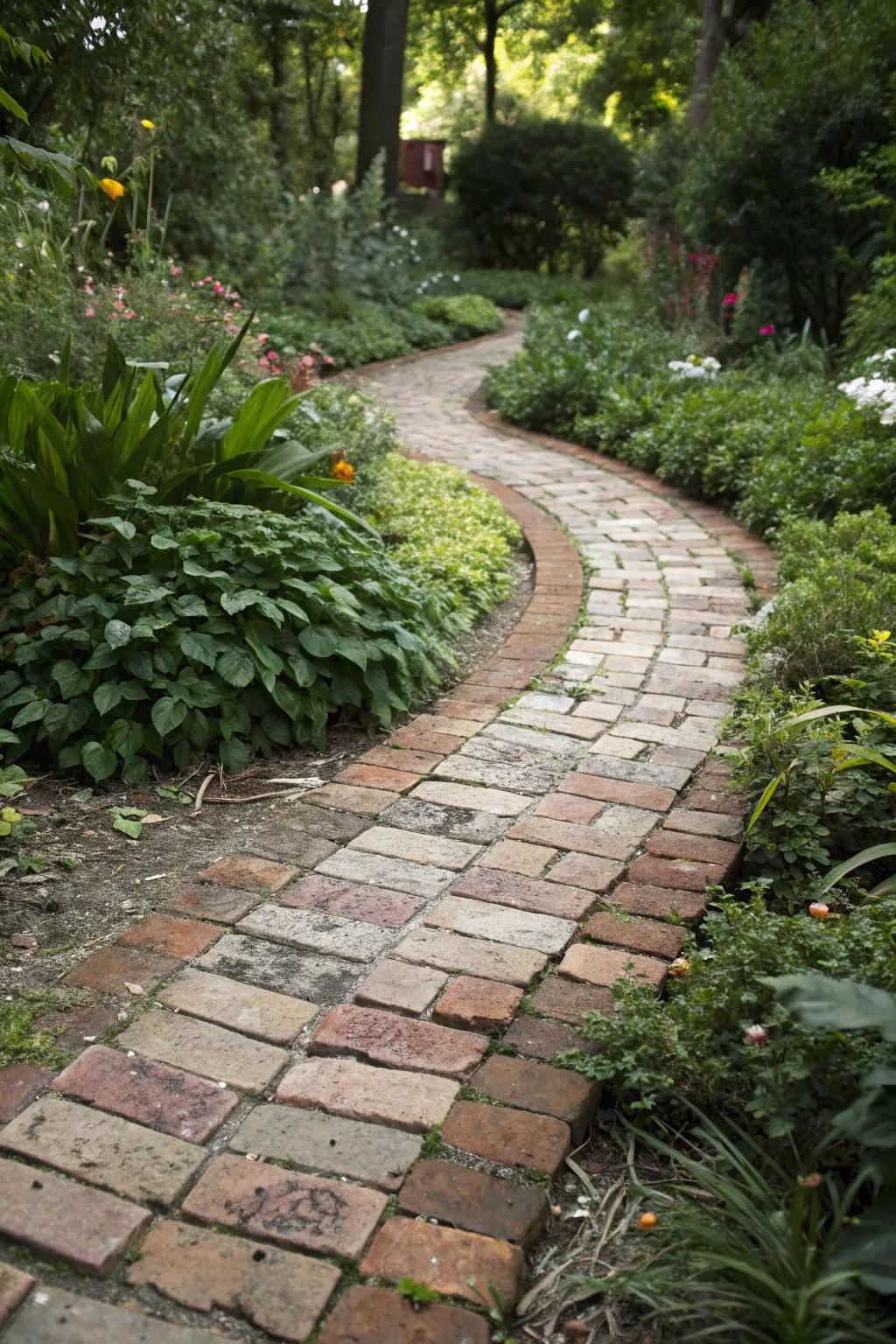 Recycled materials offer sustainability and rustic charm.