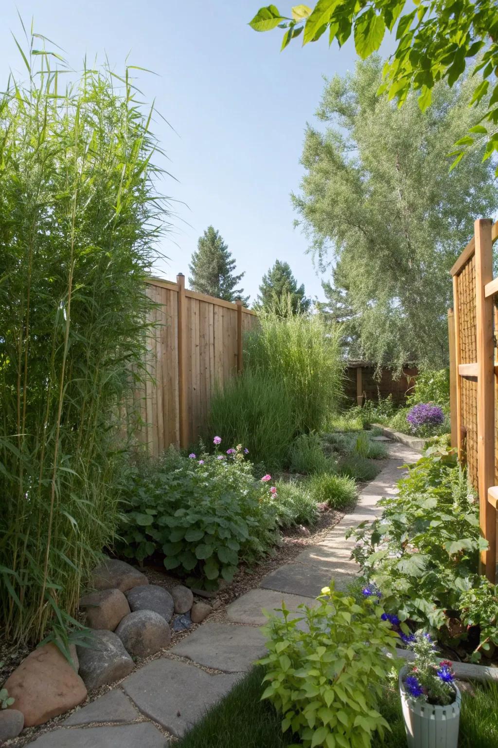 Natural screens provide privacy while enhancing your garden's aesthetics.