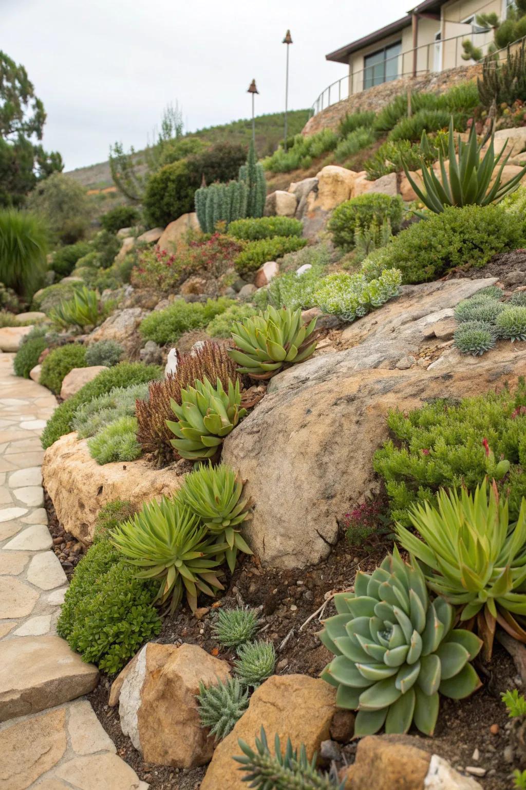 Rock gardens offer a distinctive and easy-care style.
