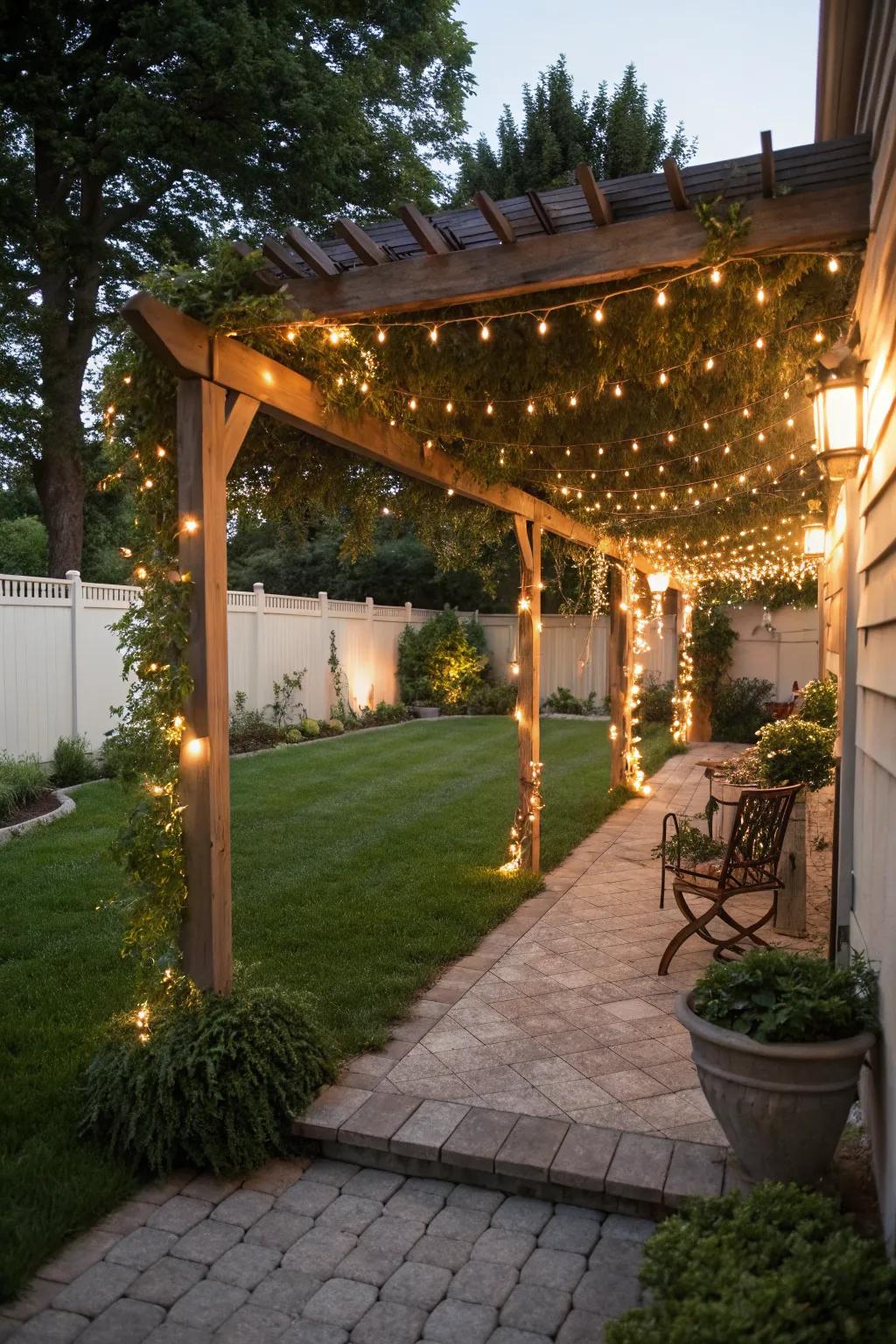 Pergola lighting turns your outdoor structure into a nighttime haven.