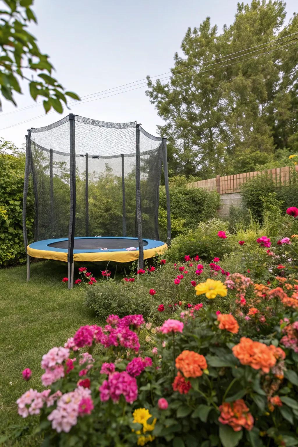 Mini trampolines are a hit for energetic play.