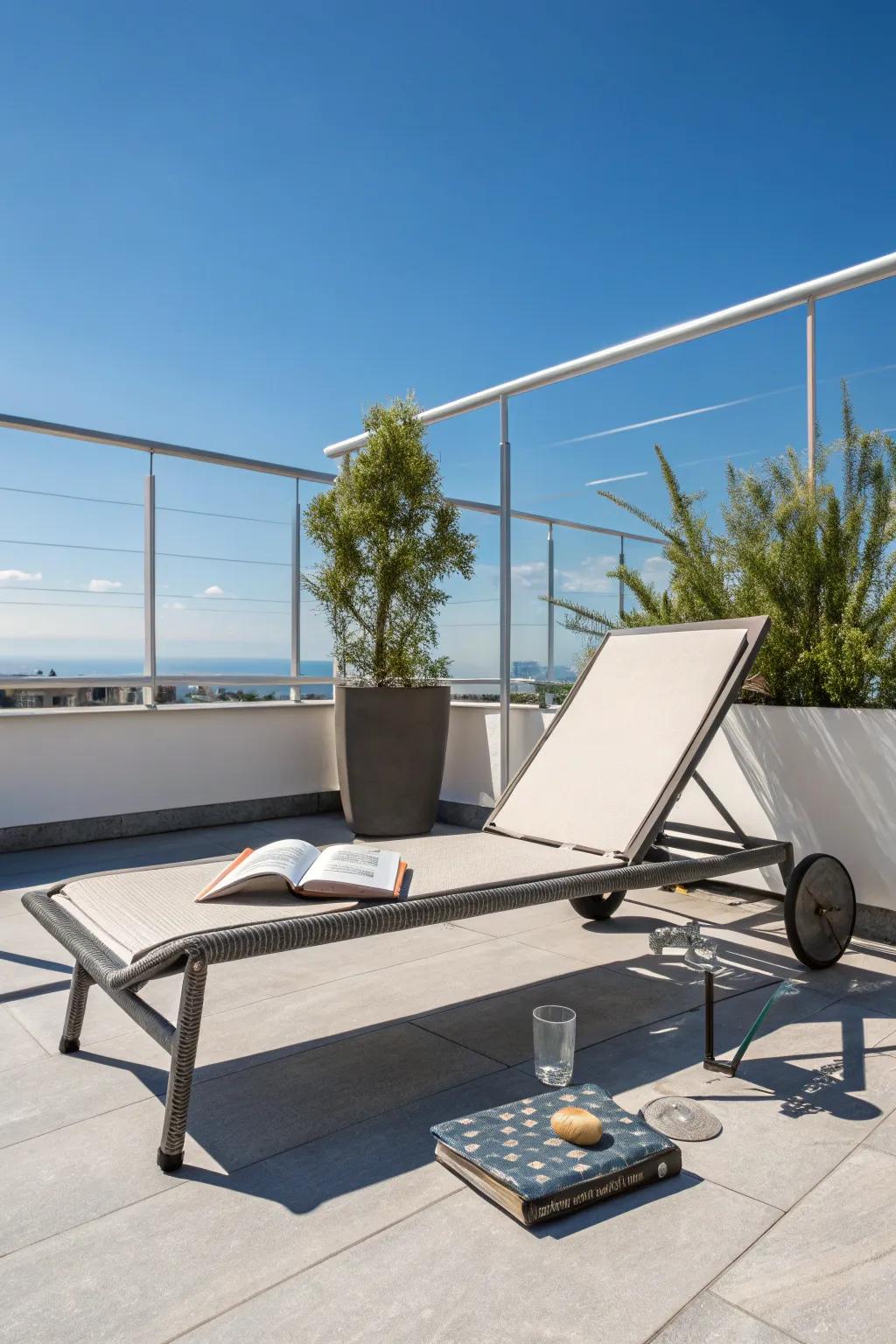 Loungers offer a perfect place to relax and unwind.