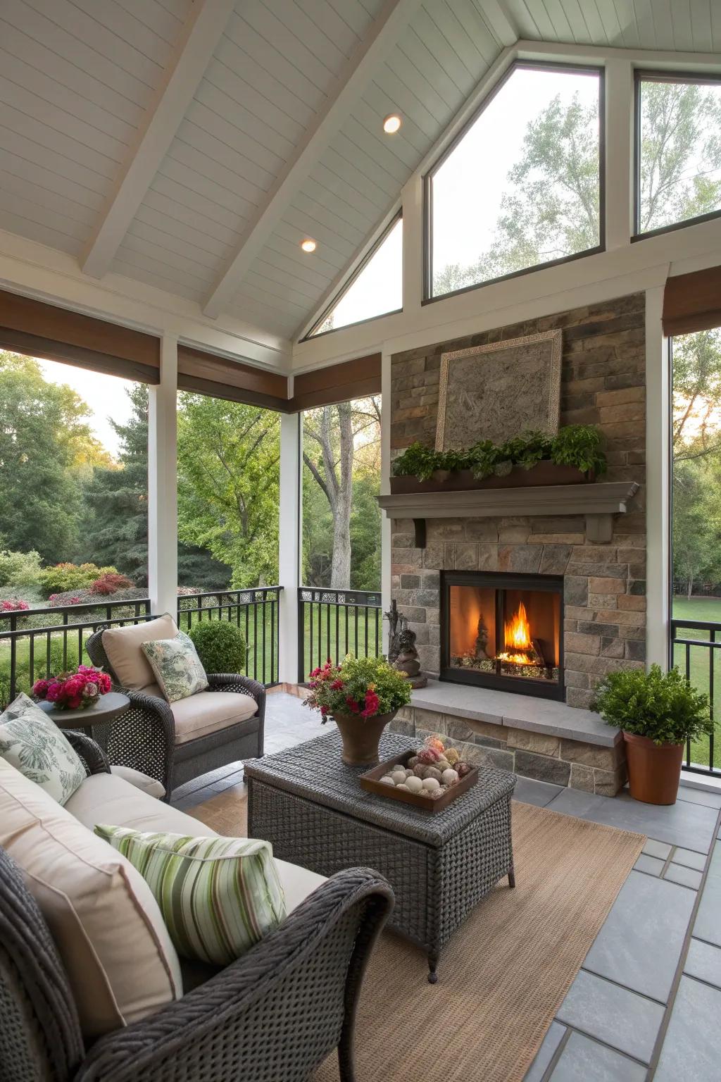 Retractable screens offer year-round comfort and protection.