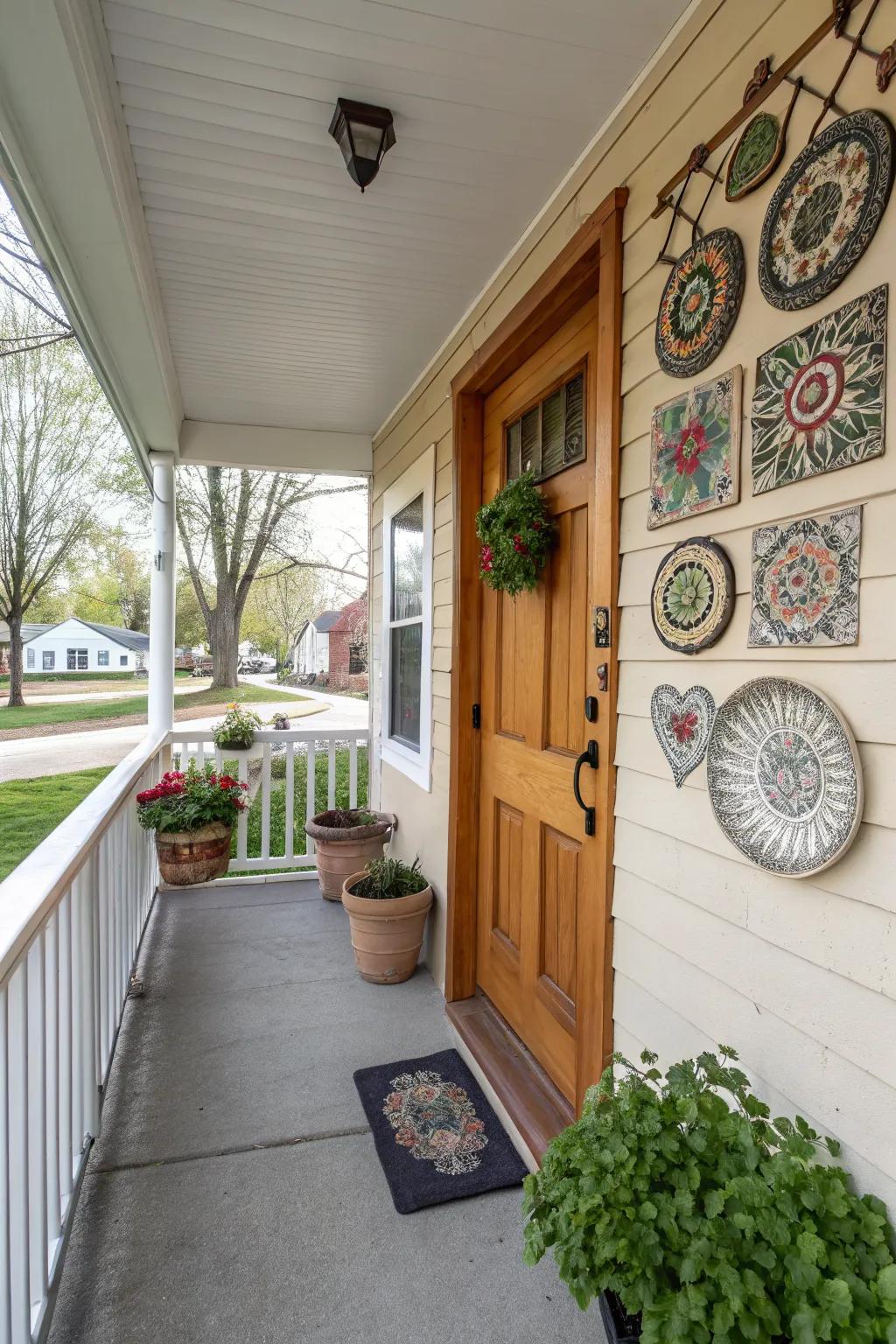 Wall decor adds character and style to your porch.