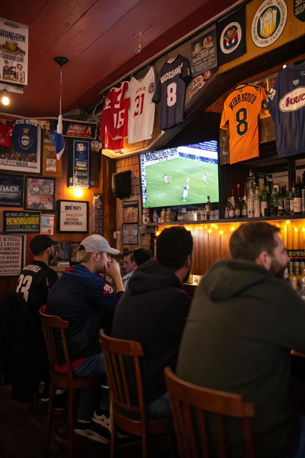 Create the ultimate sports fan zone in your shed bar.