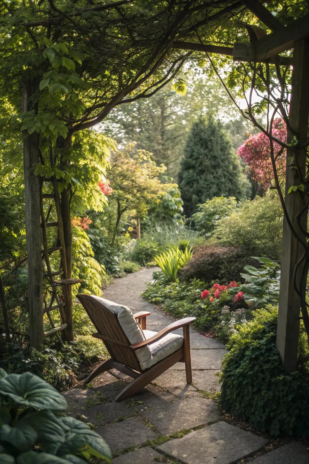 A secret garden nook is a private retreat within your backyard.