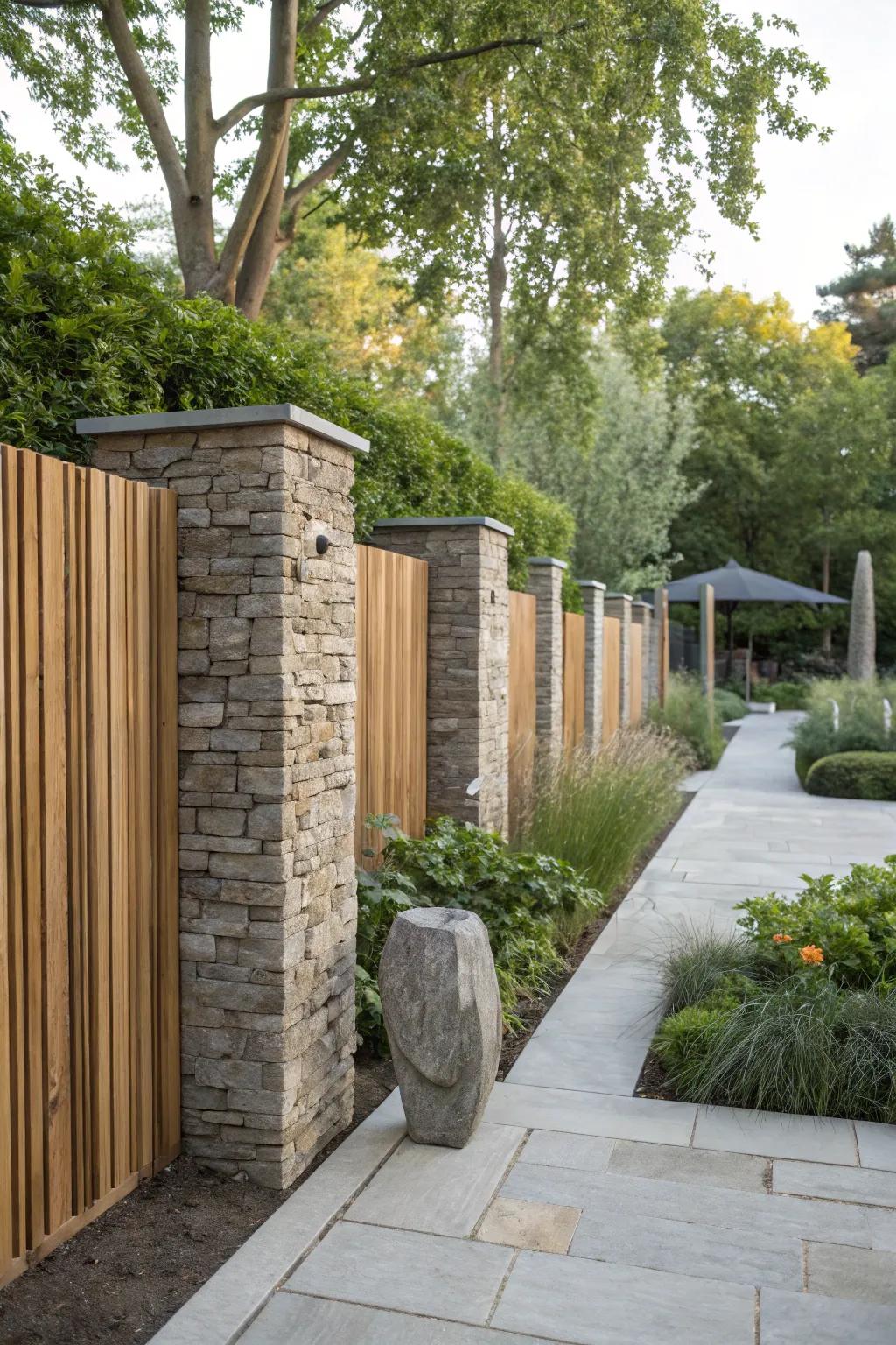 A bold sculptural statement in fence design