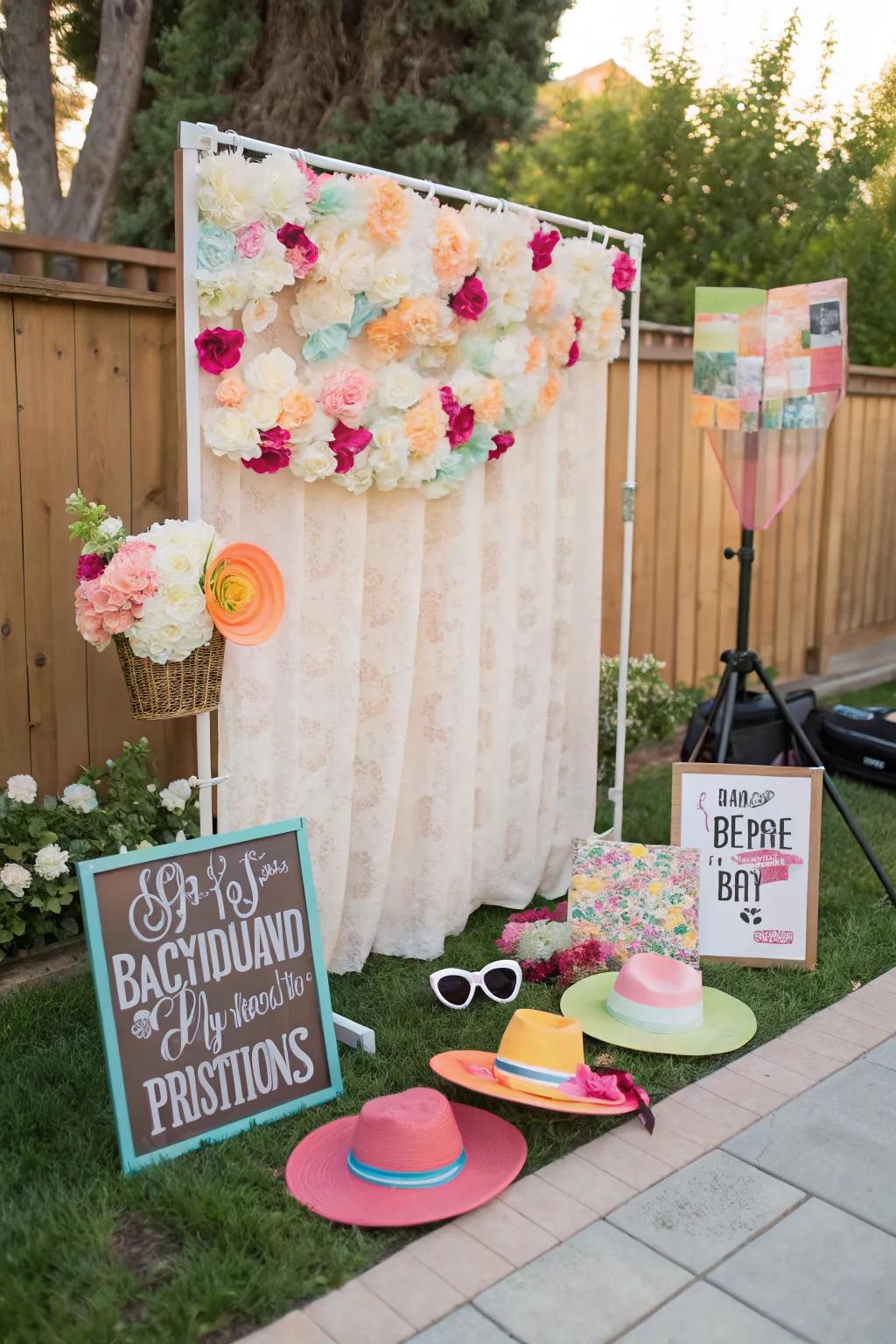 Capture memories with a fun and creative photo booth.