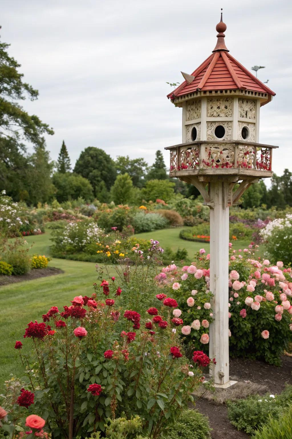Invite nature to your garden with a charming birdhouse.