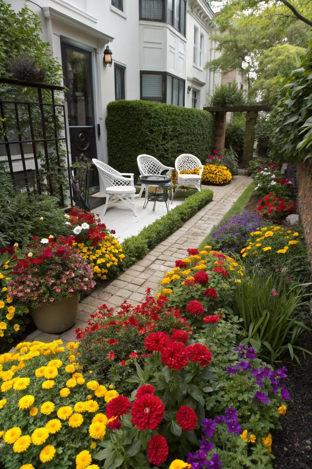 Bold colors make a strong visual impact.