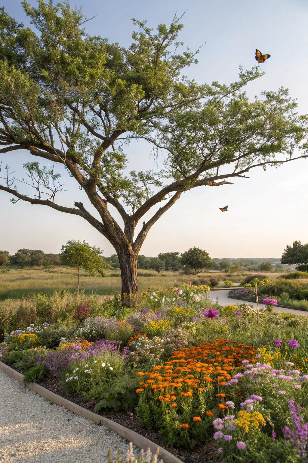 Native plants create an eco-friendly and easy-to-maintain garden.