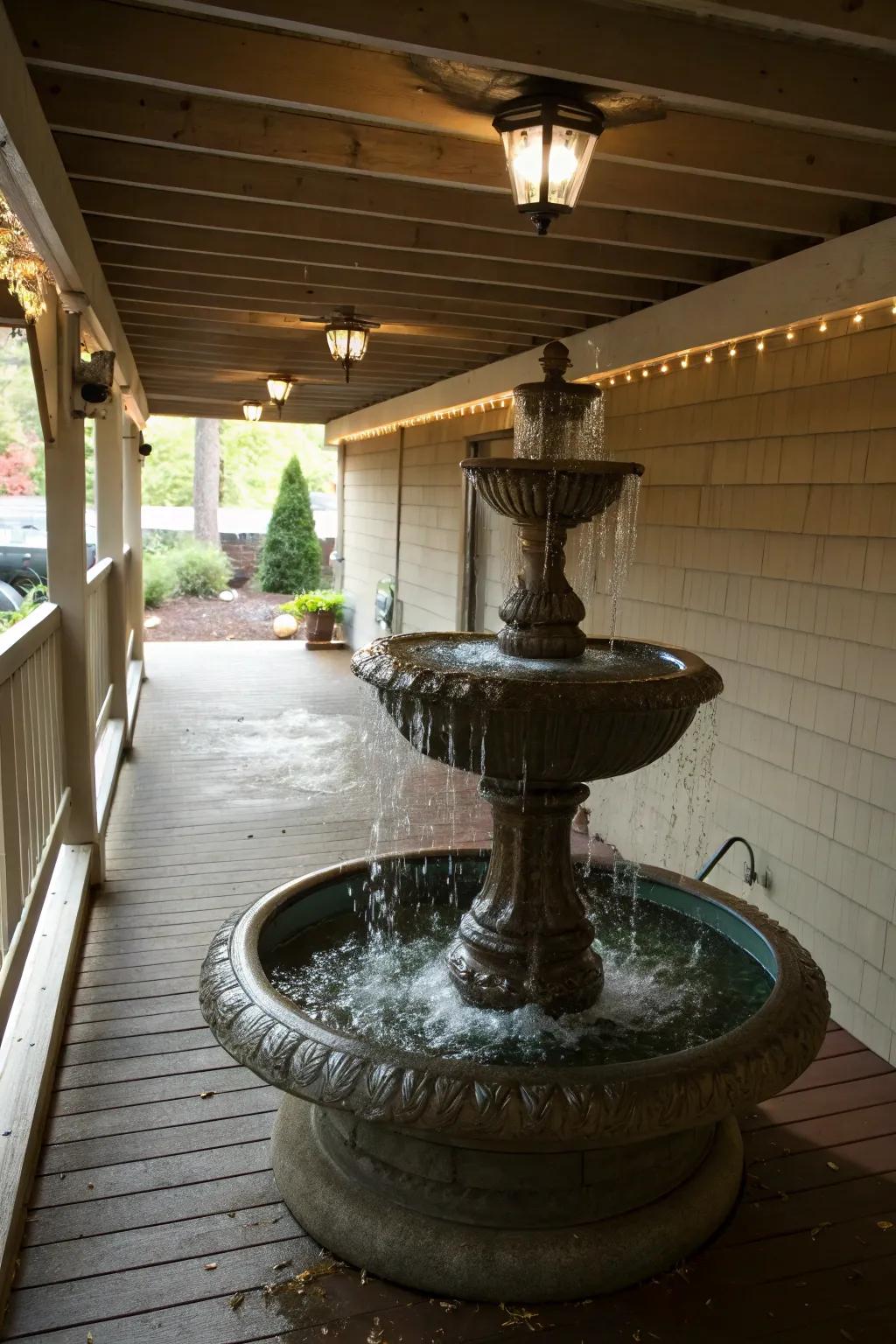 Enhance tranquility with sound-blocking water features under your deck.