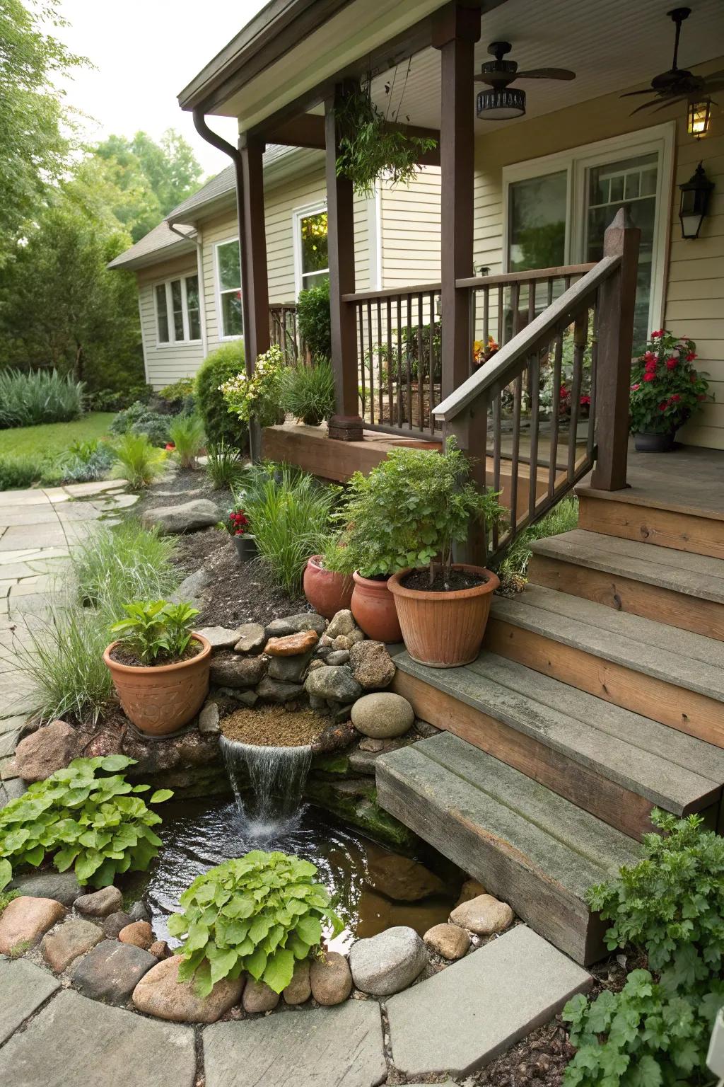 Transform your porch space into a garden oasis.