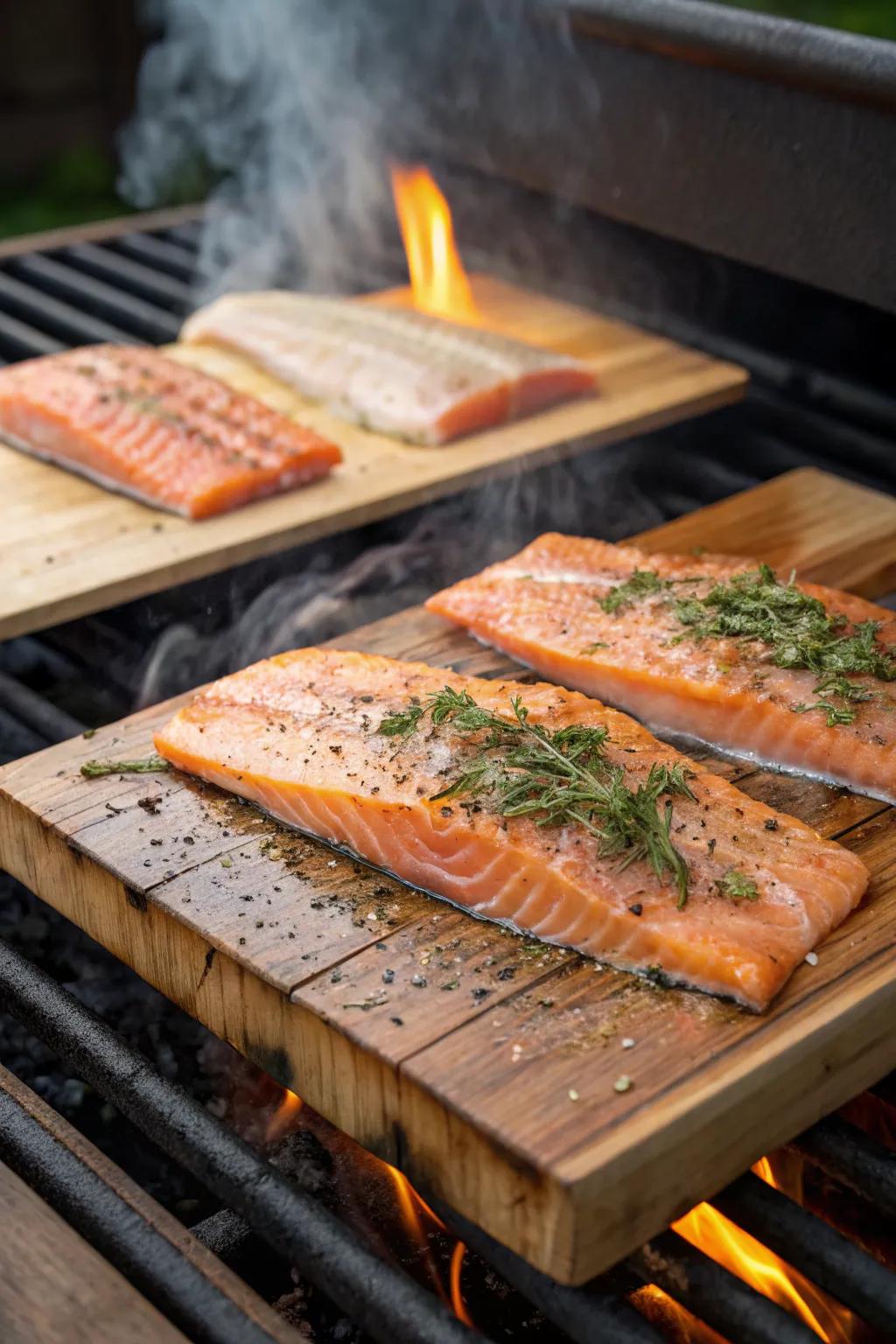 Cedar plank grilling: a simple way to add depth to your BBQ dishes.