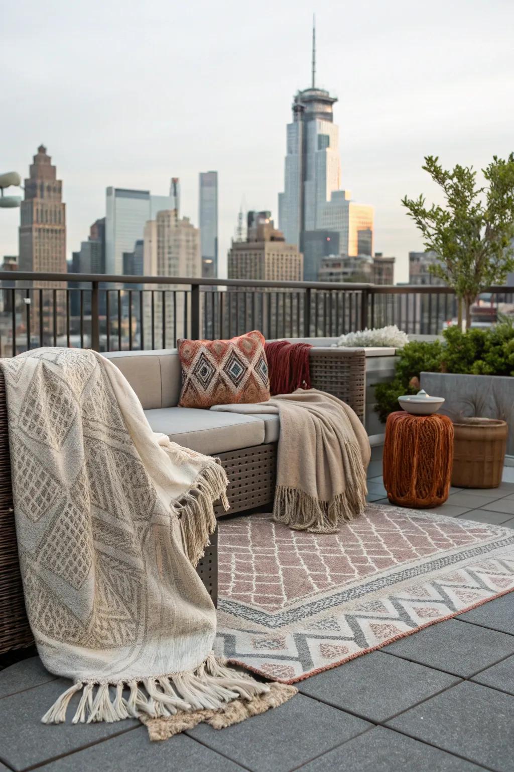 Define spaces with creative use of textiles.
