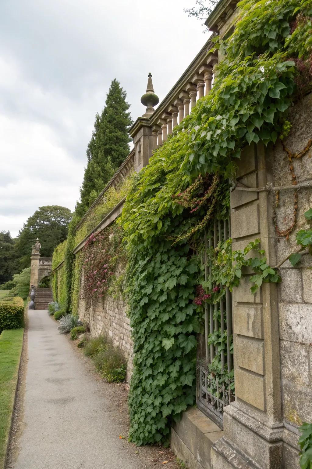 Vertical gardens maximize space and beauty.