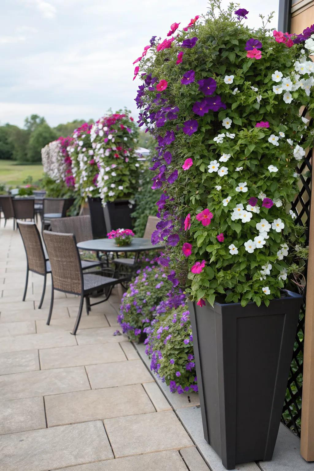 Enhance privacy with floral screens.