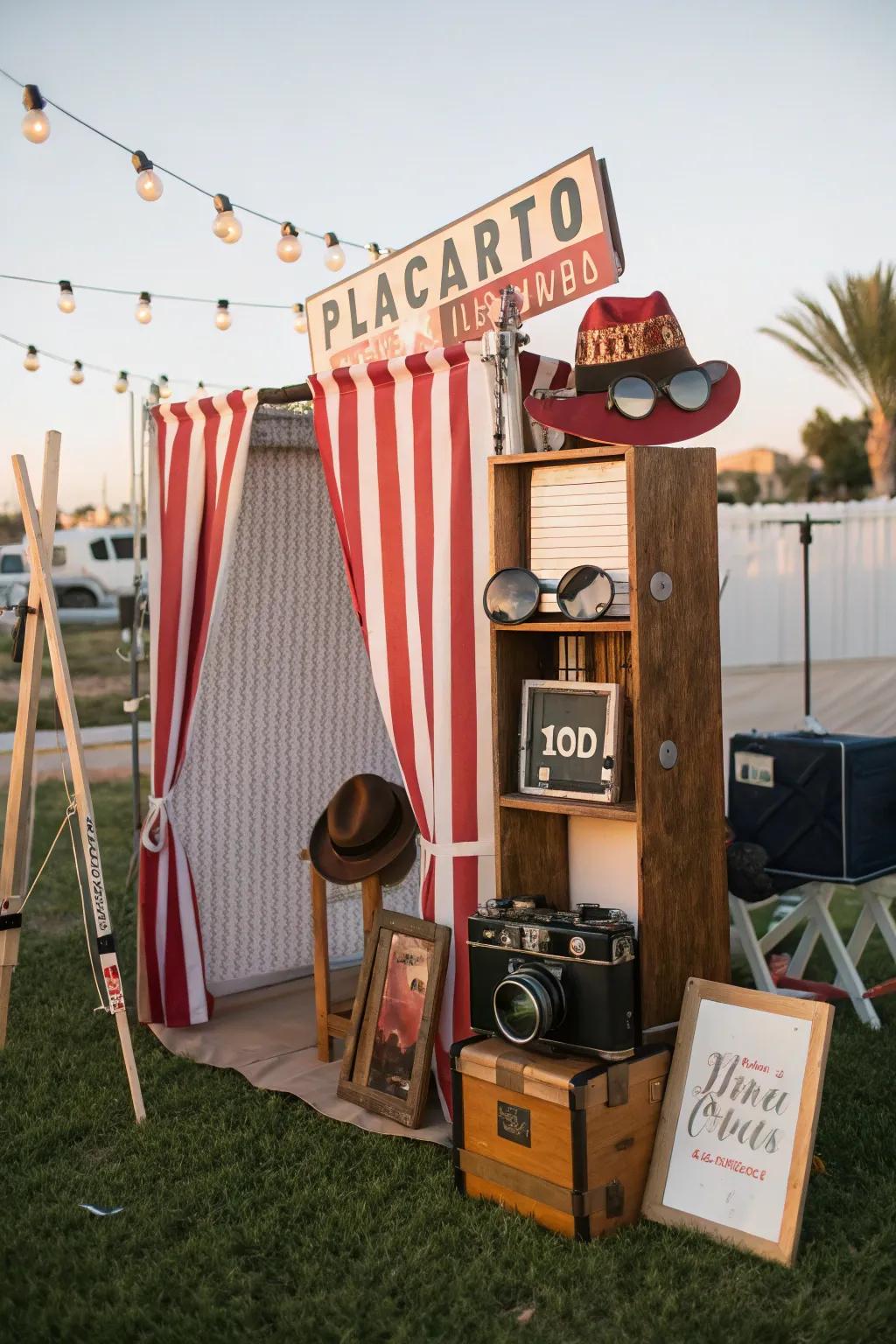 A Polaroid photo booth provides endless fun and memorable snapshots for guests.