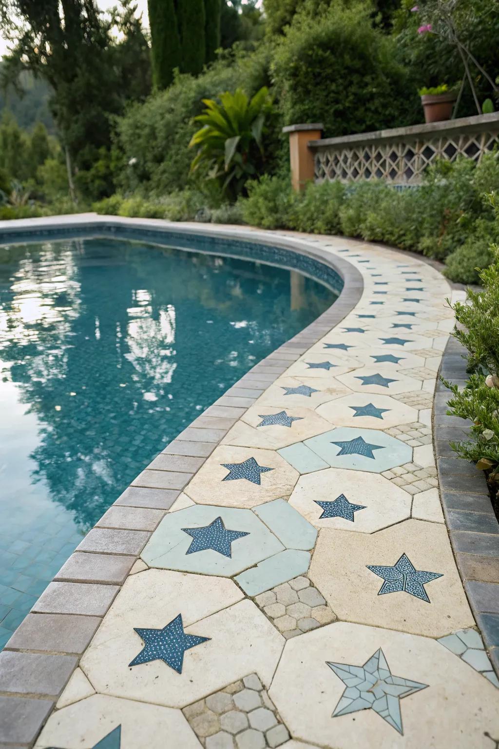 Whimsical shapes add fun and playfulness to your pool.