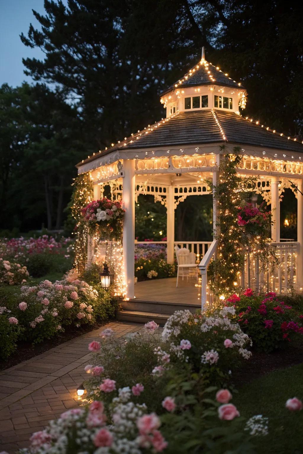 Fairy tale elements create a magical wedding atmosphere.