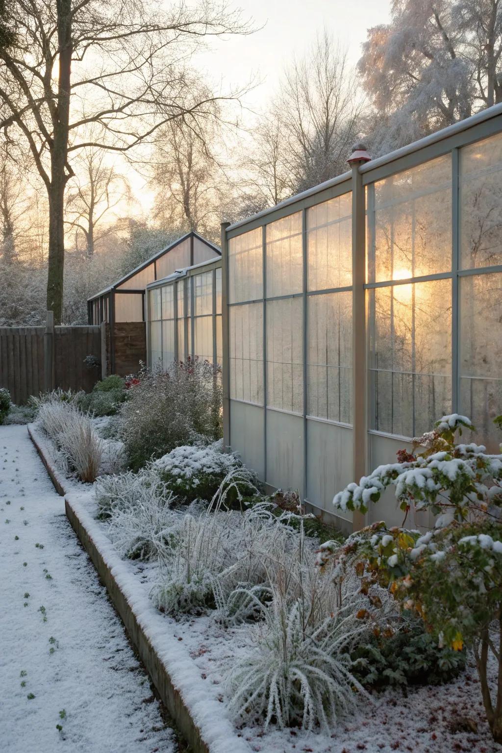Frosted glass elements bring modern style to your garden.