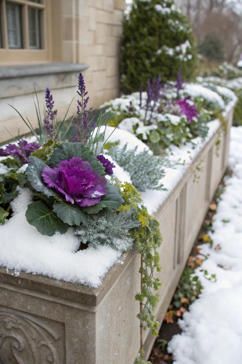 Unexpected colors create a striking contrast.