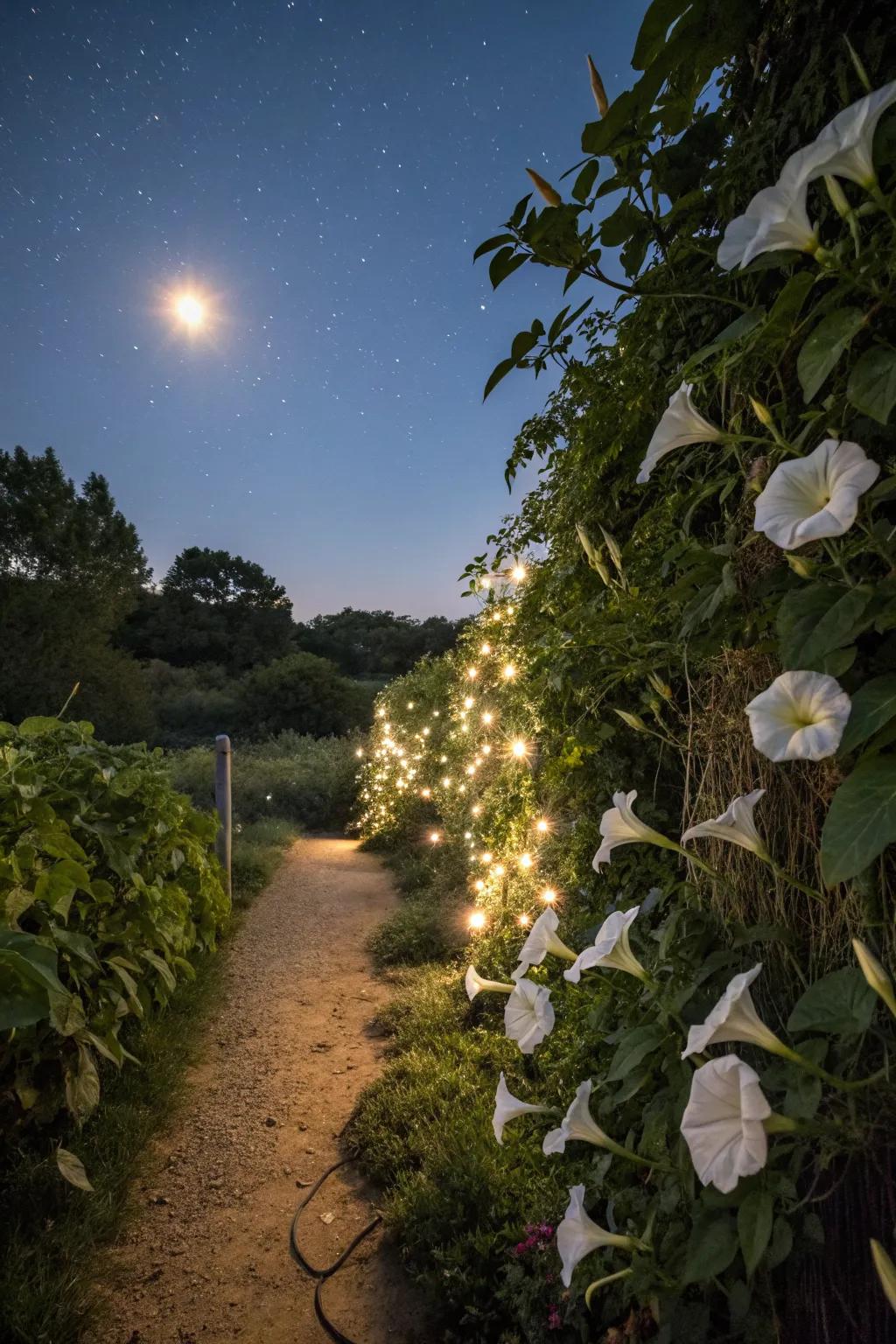 Moon gardens offer beauty and fragrance under the moon.