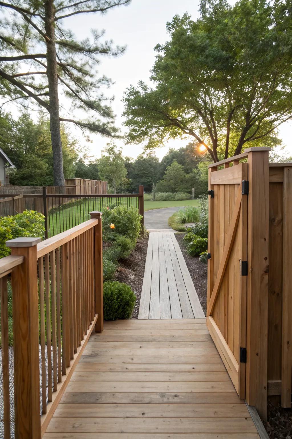 An invisible gate that maintains the flow and openness of the deck.