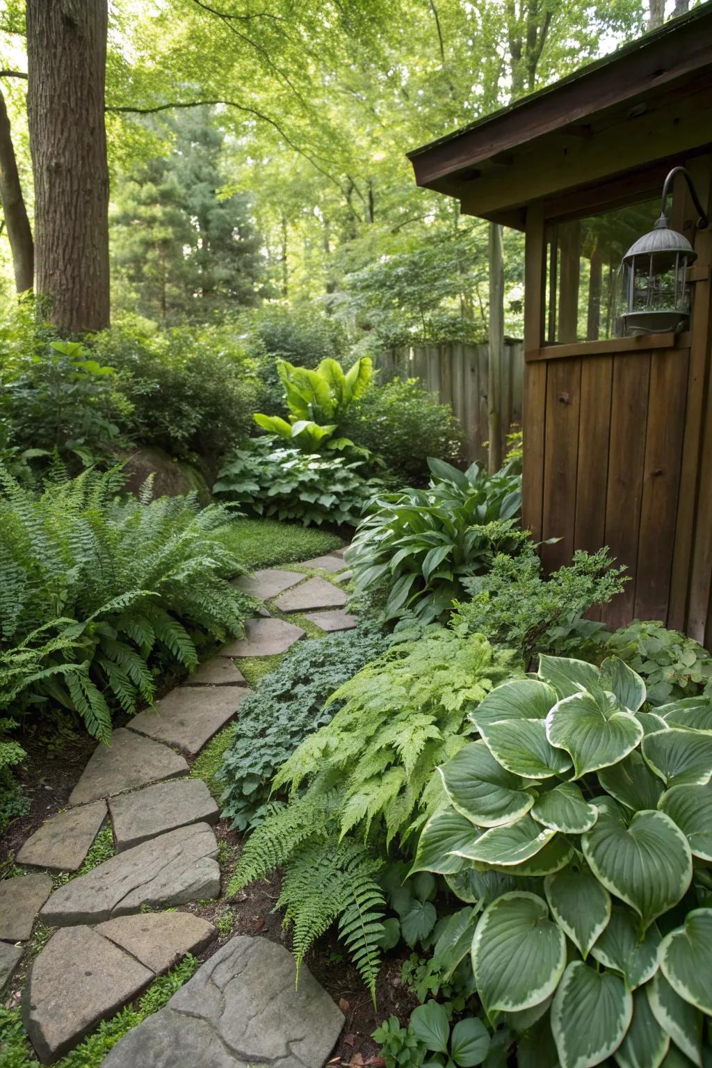 Embrace the shade with a corner dedicated to shade lovers.