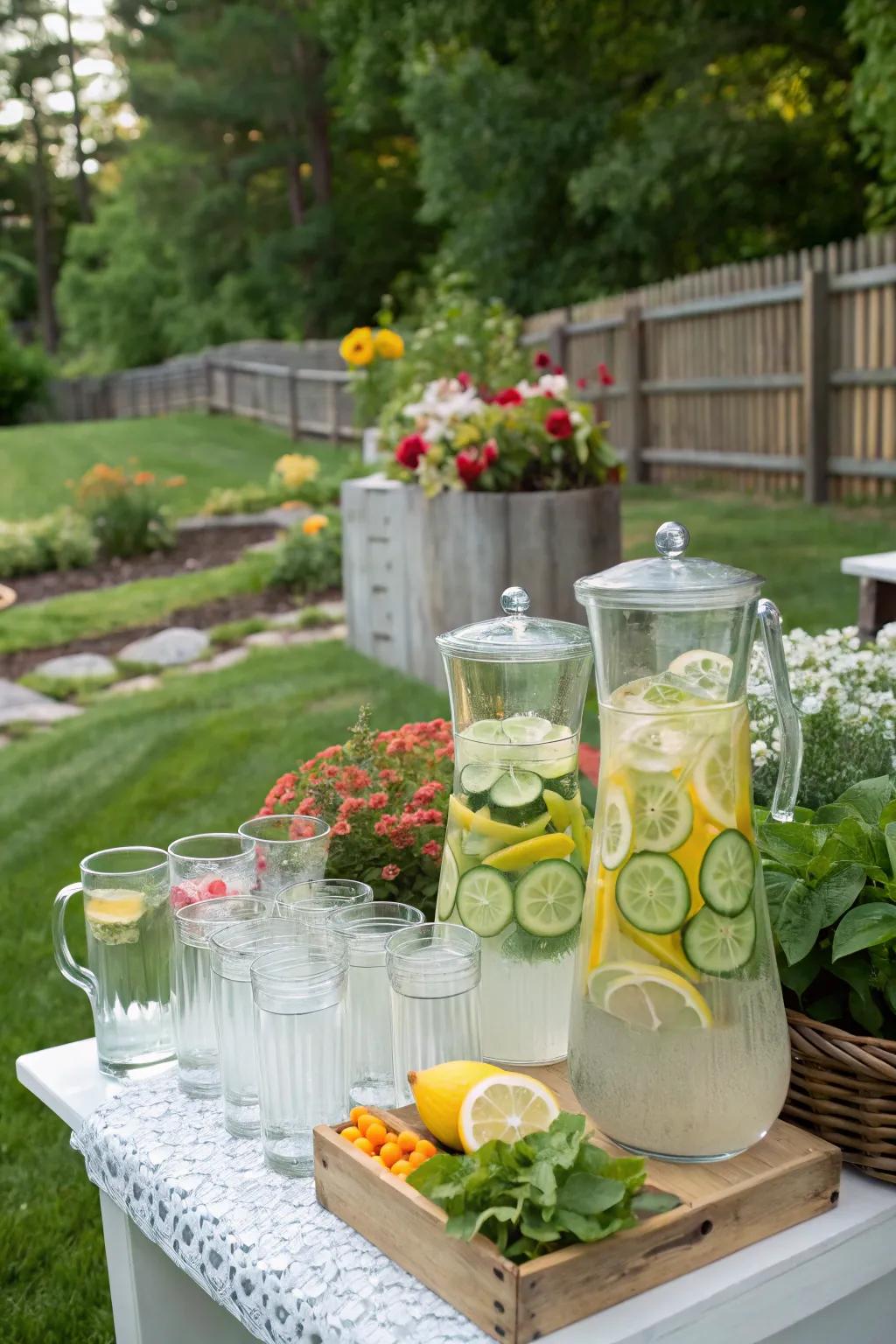 Stay refreshed with a hydration station!
