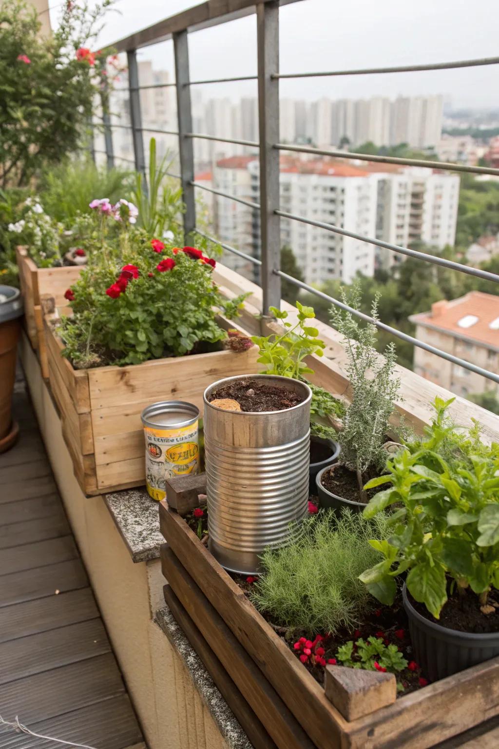 Craft unique planters from recycled materials for your garden.