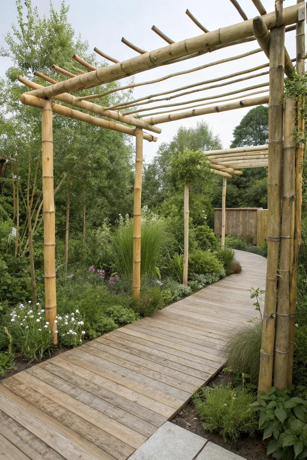 Eco-friendly beauty with bamboo materials.