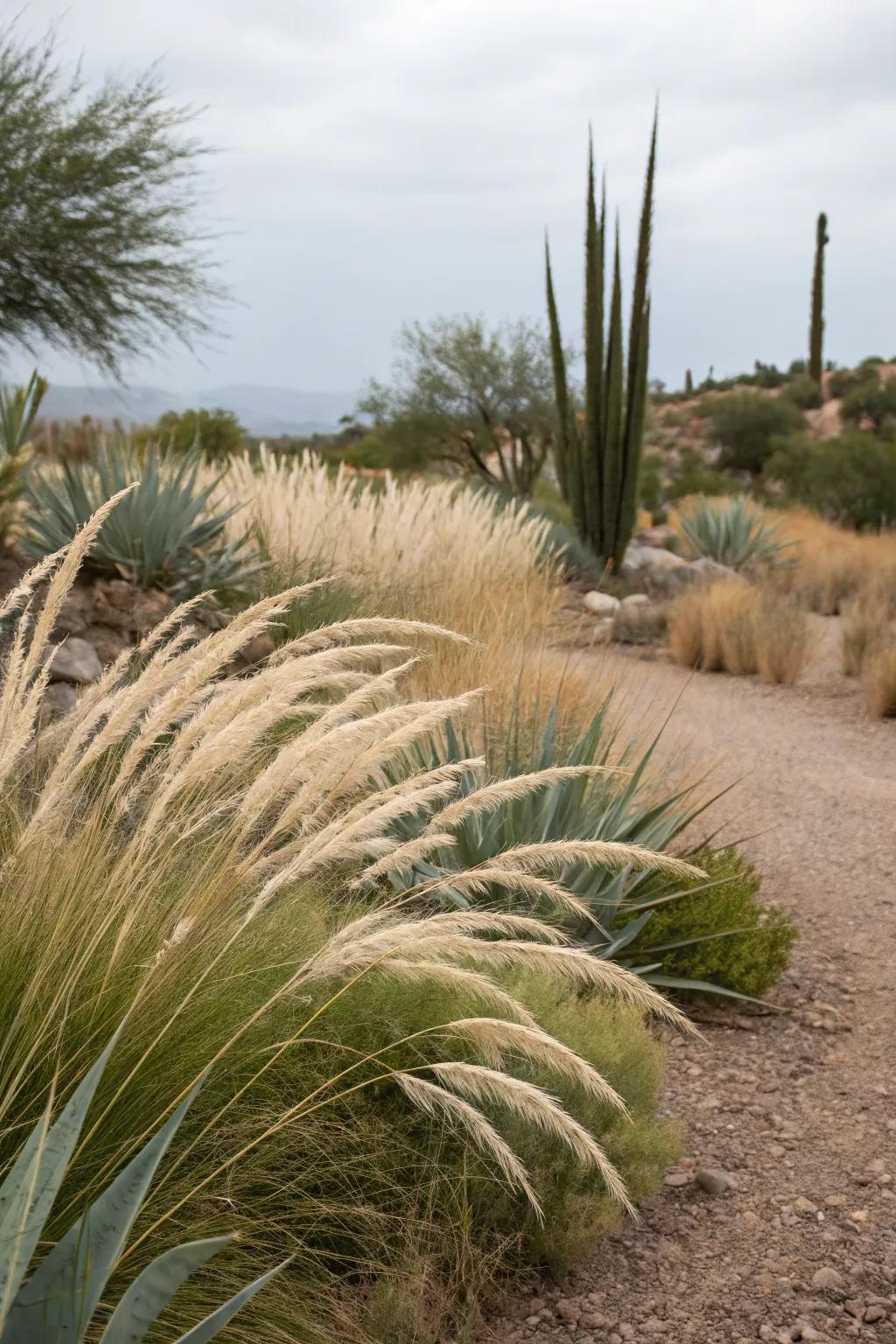 Ornamental grasses add texture and movement to your garden.
