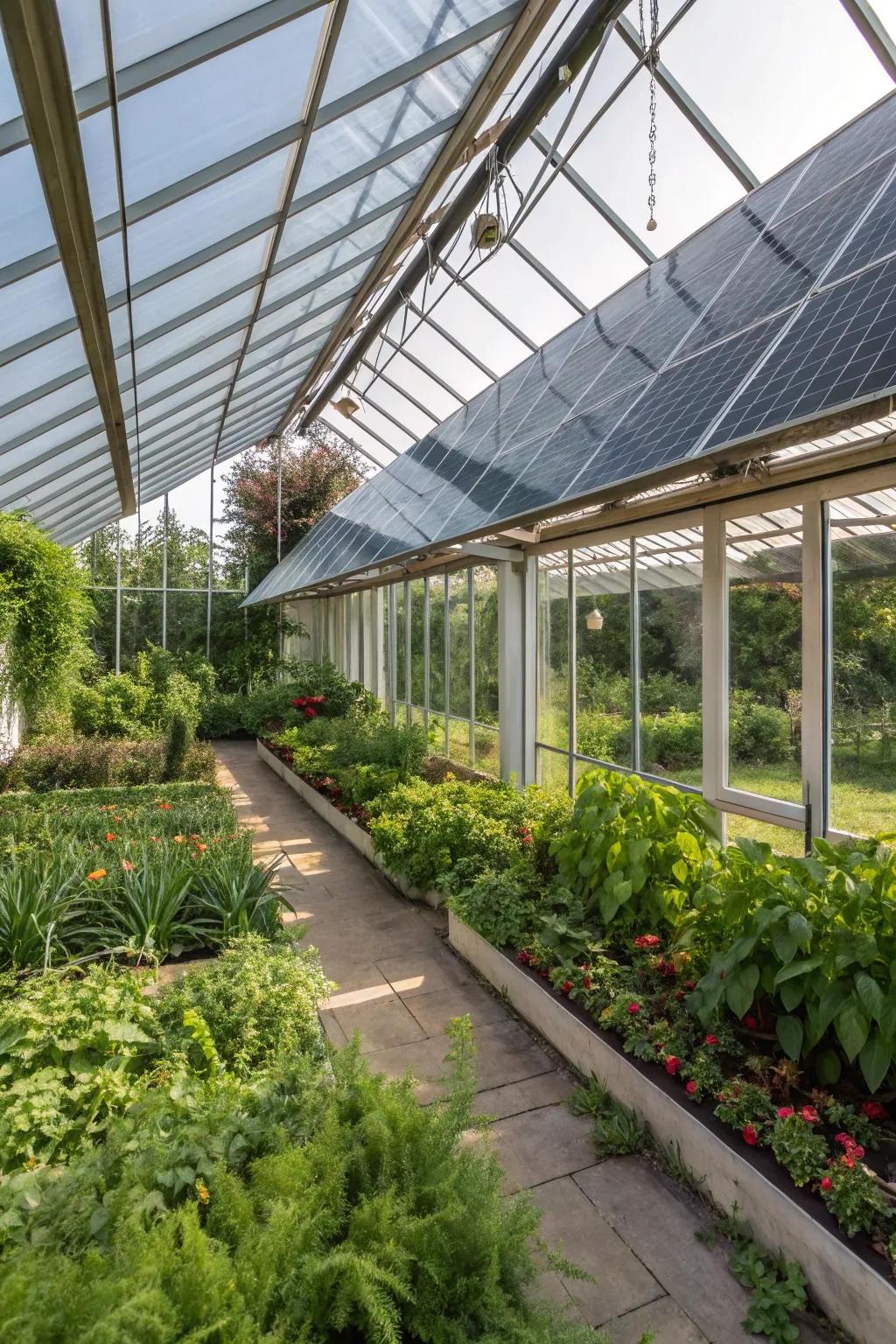 Eco-friendly heating solutions for a sustainable greenhouse.